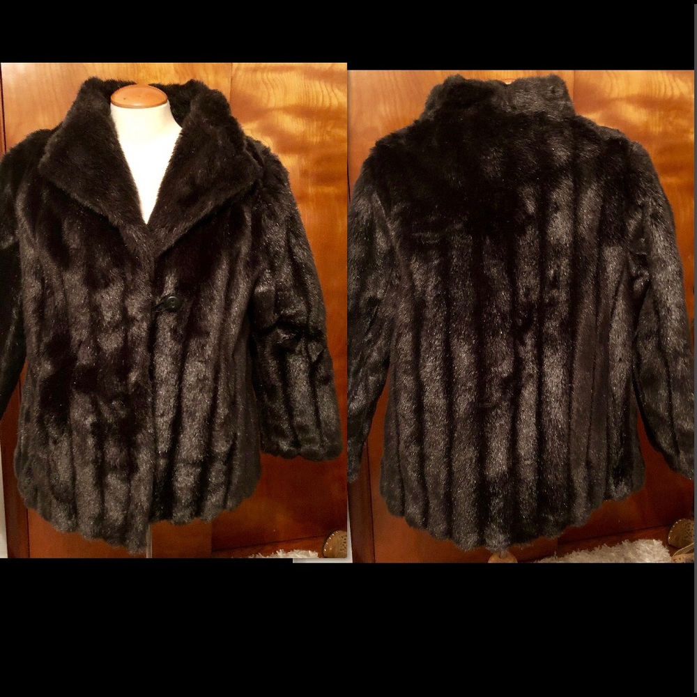 PLUS SZ CLASSIC BLACK MINK NEVER GOES OUT OF STYLE - Picture 3 of 6